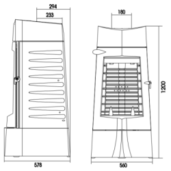 Ketinė krosnelė Invicta Chamane, 21 kW