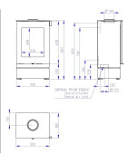 Plieninė krosnelė Romotop Teon M03, 8 kW