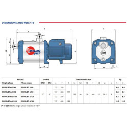 Daugiapakopis siurblys Pedrollo PLURIJET m3/120 230V