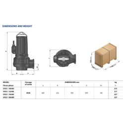 Fekalinis siurblys Pedrollo VXC4 200/80, 400 V