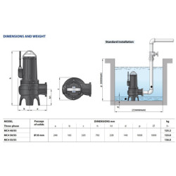 Fekalinis siurblys Pedrollo MC4 50/55, 400 V