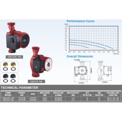 Cirkuliacinis siurblys Ceva SXR 25-40/180 38-72W 230V max. 4m