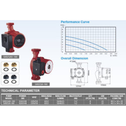 Cirkuliacinis siurblys Ceva SXR 25-60/180 48-92W 230V max. 6m