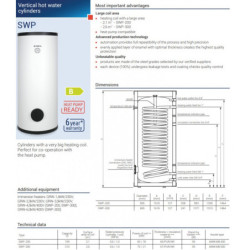 Netiesioginio šildymo vandens šildytuvas Kospel SWP 300