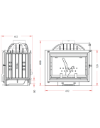 Ketinis židinio ugniakuras Invicta Philos 700, 10 kW