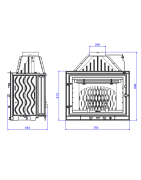 Ketinis židinio ugniakuras Invicta 800 PRIMO, 12 kW