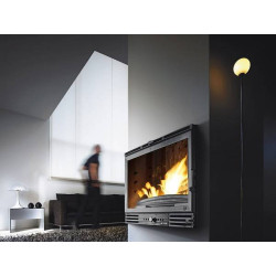 Ketinis židinio ugniakuras Invicta Grande Vision Turbo, 10 kW