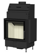 Plieninis židinio ugniakuras Romotop HW2N01, iki 12 kW