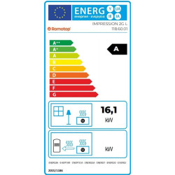 Plieninis židinio ugniakuras Romotop Impression 2G L, 16.1 kW