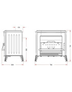 Ketinė krosnelė Invicta Modena, pilkos spalvos, 10 kW