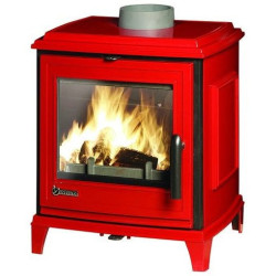Ketinė krosnelė Invicta Sedan S, raudono emalio spalvos, 5 kW