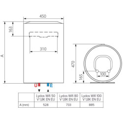 Elektrinis vandens šildytuvas Ariston LYDOS WI-FI 50 V