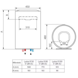Elektrinis vandens šildytuvas Ariston LYDOS R 80 V
