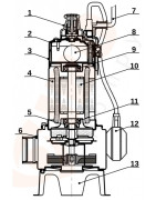 Fekalinis siurblys su smulkintuvu Ibo SWQ 1300 1.3kW 230V