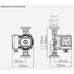 Cirkuliacinis siurblys Ceva SXR 25/4A-180 5-22W 230V max. 4m