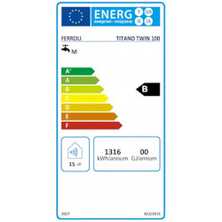 Elektrinis vandens šildytuvas Ferroli Titano Twin 100, 90L