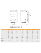 Elektrinis vandens šildytuvas Ferroli Calypso 50 VE, 50L