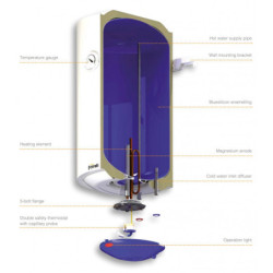 Elektrinis vandens šildytuvas Ferroli Calypso 100 VE, 100L