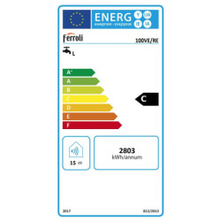 Elektrinis vandens šildytuvas Ferroli Calypso 100 VE, 100L