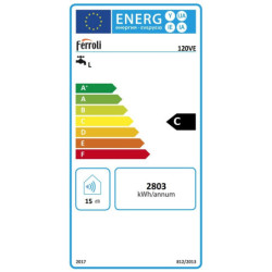 Elektrinis vandens šildytuvas Ferroli Calypso 120 VE, 120L