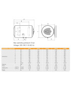 Elektrinis vandens šildytuvas Ferroli Calypso 50 HO, 50L
