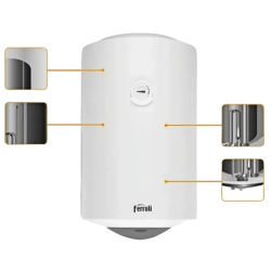 Elektrinis vandens šildytuvas Ferroli Calypso 120 HO, 120L