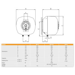 Vandens šildytuvas Ferroli Bravo SN 10 S, 10L, po plautuve