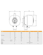Vandens šildytuvas Ferroli Bravo SN 30, 30L, virš plautuvės