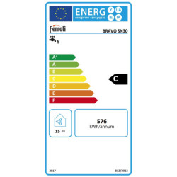 Vandens šildytuvas Ferroli Bravo SN 30, 30L, virš plautuvės