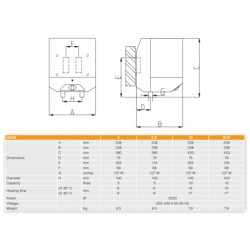 Vandens šildytuvas Ferroli Novo 5 S, 5L, po plautuve