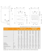 Kombinuotas vandens šildytuvas Ferroli Calypso MT 80 VE, 80L