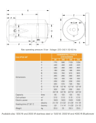 Kombinuotas vandens šildytuvas Ferroli Calypso MT 100 HO, 100L