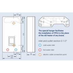 Momentinis boileris Kospel PPE4.M LCD WiFi 10/11/12/15kW