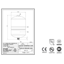 Hidroforas diafragminis AQUASKY Plus APT 12