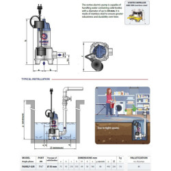 Fekalinis siurblys Pedrollo FAMILY-GM 0.50kW 230V