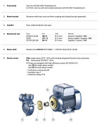 Sausai statomas horizontalus siurblys Pedrollo PQm61 230V
