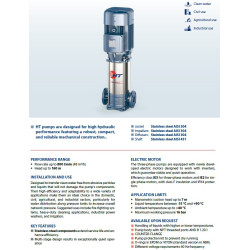 Vertikalus siurblys Pedrollo HTm 5/2 230V (0.75 kW, 2 pakopos)
