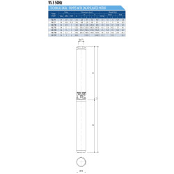 Giluminis vandens siurblys Franklin VS3m/15 E-Tech