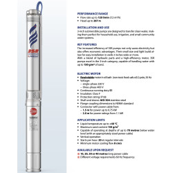 Giluminis vandens siurblys Pedrollo 3SR5m/11, 230 V