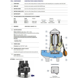 Fekalinis siurblys Pedrollo VXCm 20/65, 230V
