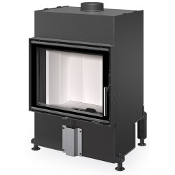 Plieninis židinio ugniakuras Romotop KV HEAT H4N04, 4.2-10.8 kW, šviesi pakura