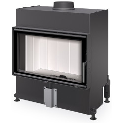 Plieninis židinio ugniakuras Romotop KV HEAT H4X04, 5.6-14.4 kW, šviesi pakura