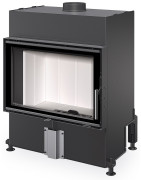 Plieninis židinio ugniakuras Romotop KV HEAT H4Z04, 5.5-14.3 kW, šviesi pakura