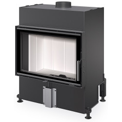 Plieninis židinio ugniakuras Romotop KV HEAT H4Z04, 5.5-14.3 kW, šviesi pakura