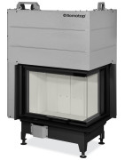 Plieninis židinio ugniakuras Romotop HR3LG24, 5.2-13.5 kW, šviesi pakura