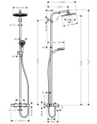 Dušo komplektas Hansgrohe Crometta S Showerpipe 240, su vonios termostatu