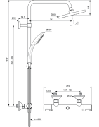 Termostatinė dušo sistema Ideal Standard Ceratherm T25