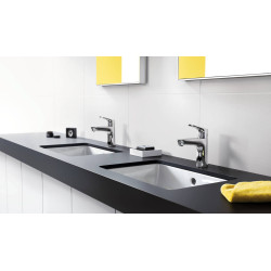 Praustuvo maišytuvas Hansgrohe Focus 100, chromas, su vožtuvu