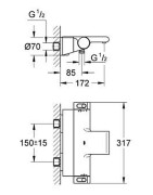 Termostatinis vonios maišytuvas Grohe Grohtherm 2000