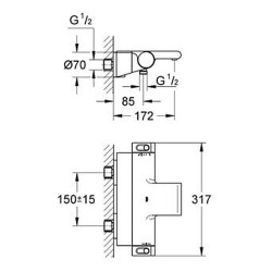 Termostatinis vonios maišytuvas Grohe Grohtherm 2000